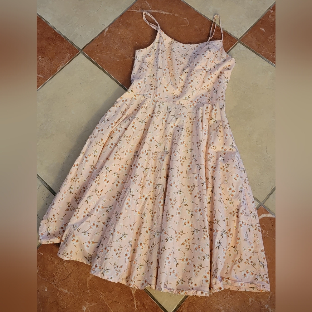 Magnolia Place Pink & White Floral Jane Swing Dress - XLarge